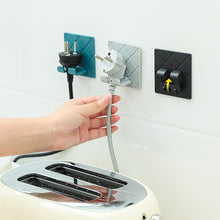 Load image into Gallery viewer, Foldable Plug Wire Holder Hook Wall Mounted Punch Free Cable Organizer Bathroom Sticky Rack Shelf Home Organizing Accessoirs
