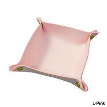 Load image into Gallery viewer, PU Leather Keychain Storage Tray Desktop Waterproof Storage Box Table Jewelry Organizing Tray Flat Mat
