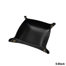 Load image into Gallery viewer, PU Leather Keychain Storage Tray Desktop Waterproof Storage Box Table Jewelry Organizing Tray Flat Mat
