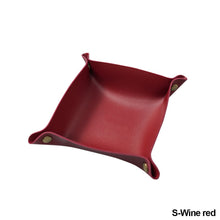 Load image into Gallery viewer, PU Leather Keychain Storage Tray Desktop Waterproof Storage Box Table Jewelry Organizing Tray Flat Mat
