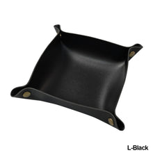 Load image into Gallery viewer, PU Leather Keychain Storage Tray Desktop Waterproof Storage Box Table Jewelry Organizing Tray Flat Mat
