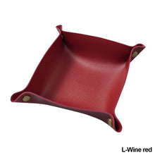 Load image into Gallery viewer, PU Leather Keychain Storage Tray Desktop Waterproof Storage Box Table Jewelry Organizing Tray Flat Mat
