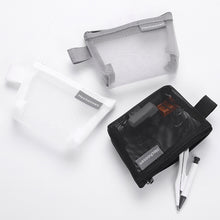 Load image into Gallery viewer, Simple Nylon Mesh Storage Bag Key Cards Storage Pouch with Zipper Thicken Travel Bags Office Stationary Case
