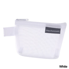 Load image into Gallery viewer, Simple Nylon Mesh Storage Bag Key Cards Storage Pouch with Zipper Thicken Travel Bags Office Stationary Case
