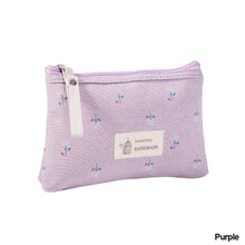 Load image into Gallery viewer, Flower Print Canvas Women Makeup Bag Portable Travel Wash Pouch Toiletries Organize Zipper Bag Cosmetic Bag
