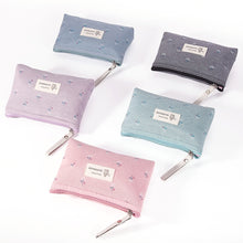Load image into Gallery viewer, Flower Print Canvas Women Makeup Bag Portable Travel Wash Pouch Toiletries Organize Zipper Bag Cosmetic Bag
