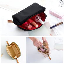 Load image into Gallery viewer, Korean Style Solid Color Cosmetic Bag Women Bow Tie Makeup Bag Waterproof Travel Wash Pouch Toiletries Case Bag Organizer
