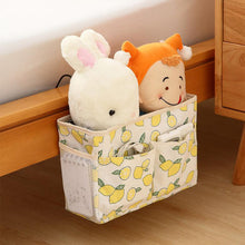 Load image into Gallery viewer, Print Bed Hanging Organizer Bag Toys Storage Bag Bedroom Table Hanging Pouch with Iron Hook Door Chair Back Hanging Bag
