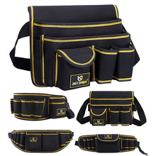 Load image into Gallery viewer, Multifunction Oxford Fabric Tools Bag Electricians Saddlebag Waterproof Canvas Hand Tools Wasit Bag Wrench Pliers Storage Bag
