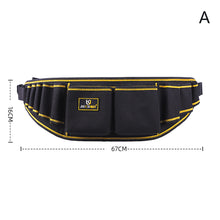 Load image into Gallery viewer, Multifunction Oxford Fabric Tools Bag Electricians Saddlebag Waterproof Canvas Hand Tools Wasit Bag Wrench Pliers Storage Bag
