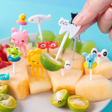 Load image into Gallery viewer, Lunch Box Fruit Picks Mini Creative Fruit Cake Dessert Food Forks Kids Snack Decoration Forks Bento Salad Decoration Accessories Cake Picks Toothpick
