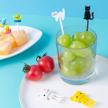 Load image into Gallery viewer, Lunch Box Fruit Picks Mini Creative Fruit Cake Dessert Food Forks Kids Snack Decoration Forks Bento Salad Decoration Accessories Cake Picks Toothpick
