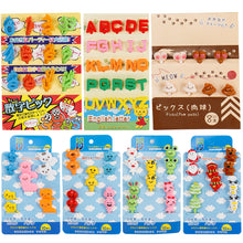 Load image into Gallery viewer, 10pcs Lunch Box Fruit Picks Mini Creative Fruit Cake Dessert Food Forks Kids Snack Decoration Forks Bento Salad Decoration Accessories Cake Picks Toothpick
