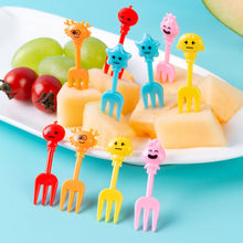 Load image into Gallery viewer, 10pcs Lunch Box Fruit Picks Mini Creative Fruit Cake Dessert Food Forks Kids Snack Decoration Forks Bento Salad Decoration Accessories Cake Picks Toothpick
