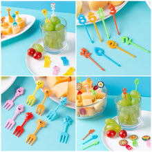 Load image into Gallery viewer, 10pcs Lunch Box Fruit Picks Mini Creative Fruit Cake Dessert Food Forks Kids Snack Decoration Forks Bento Salad Decoration Accessories Cake Picks Toothpick
