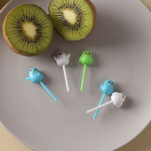 Load image into Gallery viewer, 6pcs Cute Bird Lunch Box Fruit Picks Mini Creative Fruit Cake Dessert Food Forks Kids Snack Decoration Forks Bento Salad Decoration Accessories Cake Picks Toothpick
