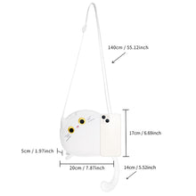 Load image into Gallery viewer, Metoo Black White Cat Sling Bag Cute Plush Phone Bag Girls Plush Mini Bag Coins Purse Birthday Gifts Crossbody Bag
