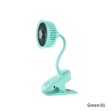 Load image into Gallery viewer, Portable Mini Hand Clip Fan USB Rechargeable Quiet Desktop Electric Fan High Quality Student Dormitory Small Cooling Fan
