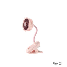 Load image into Gallery viewer, Portable Mini Hand Clip Fan USB Rechargeable Quiet Desktop Electric Fan High Quality Student Dormitory Small Cooling Fan
