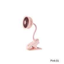 Load image into Gallery viewer, Portable Mini Hand Clip Fan USB Rechargeable Quiet Desktop Electric Fan High Quality Student Dormitory Small Cooling Fan
