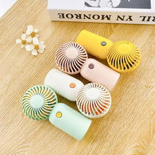 Load image into Gallery viewer, Portable Handheld Fan Office Desktop USB Rechargeable Quiet Small Electric Fan Student Dormitory Air Cooling Fan
