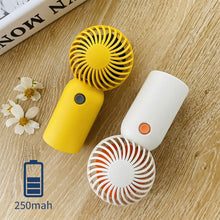 Load image into Gallery viewer, Portable Handheld Fan Office Desktop USB Rechargeable Quiet Small Electric Fan Student Dormitory Air Cooling Fan
