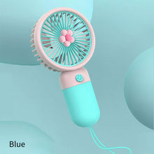 Load image into Gallery viewer, Portable Handheld Fan Office Desktop USB Rechargeable Quiet Small Electric Fan Student Dormitory Air Cooling Fan
