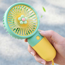 Load image into Gallery viewer, Portable Handheld Fan Office Desktop USB Rechargeable Quiet Small Electric Fan Student Dormitory Air Cooling Fan
