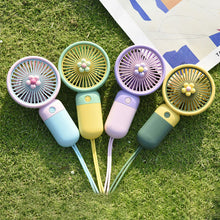 Load image into Gallery viewer, Portable Handheld Fan Office Desktop USB Rechargeable Quiet Small Electric Fan Student Dormitory Air Cooling Fan
