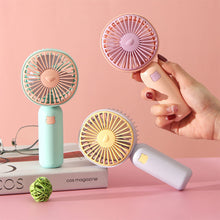 Load image into Gallery viewer, 400mah Mini Portable USB Rechargeable Fan Handheld Electric Fans Silent Pocket Cooling Fan Office Desktop Student Dormitory
