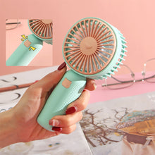 Load image into Gallery viewer, 400mah Mini Portable USB Rechargeable Fan Handheld Electric Fans Silent Pocket Cooling Fan Office Desktop Student Dormitory
