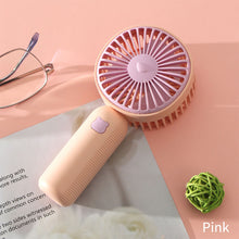 Load image into Gallery viewer, 400mah Mini Portable USB Rechargeable Fan Handheld Electric Fans Silent Pocket Cooling Fan Office Desktop Student Dormitory
