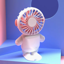 Load image into Gallery viewer, Portable USB Chargeable Mini Fan Handheld Fans with Base Summer Outdoor 3 Speed Adjustable Air Cooling Fan with Phone Holder

