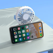 Load image into Gallery viewer, Portable USB Chargeable Mini Fan Handheld Fans with Base Summer Outdoor 3 Speed Adjustable Air Cooling Fan with Phone Holder
