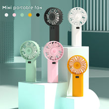 Load image into Gallery viewer, Portable Mini Fan Handheld Fans Battery Powered Summer Outdoor Air Cooling Fan Silent Pocket Cooling Fan Office Student Dormitory
