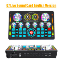 Load image into Gallery viewer, Sound Card Q7 Live Mixer Noise Reduction Mixers for Computer Smartphone Tablet
