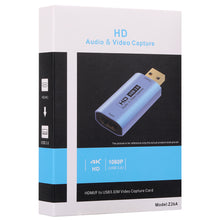 Load image into Gallery viewer, 4K USB 3.0 HDMI-compatible Video Capture For Card Live Streaming Box Audio Video Recording for PS4 XBOX Phone Game DVD HD Camera
