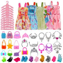 Load image into Gallery viewer, Dress Jewelry for 30cm Doll Accessories Doll Dressing Shoes Bags Doll Clothes Hanger Kids Pretand Play Toys Girls Gifts
