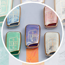 Load image into Gallery viewer, TPU Car Key Box Cover Protection 5 Keys Jade Pattern For Volkswagen VW Golf 7 MK7 Tiguan Mk2 for Skoda Octavia A7 Kodiaq 2017-2023
