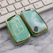 Load image into Gallery viewer, TPU Car Key Box Cover Protection 5 Keys Jade Pattern For Volkswagen VW Golf 7 MK7 Tiguan Mk2 for Skoda Octavia A7 Kodiaq 2017-2023
