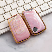 Load image into Gallery viewer, TPU Car Key Box Cover Protection 5 Keys Jade Pattern For Volkswagen VW Golf 7 MK7 Tiguan Mk2 for Skoda Octavia A7 Kodiaq 2017-2023
