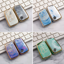 Load image into Gallery viewer, TPU Car Key Box Cover Protection 5 Keys Jade Pattern For Volkswagen VW Golf 7 MK7 Tiguan Mk2 for Skoda Octavia A7 Kodiaq 2017-2023
