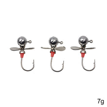 Load image into Gallery viewer, Spinpoler Fishing Jig Heads With Propeller Round Ball Fishhook Crappie Walleye Jigs Heads Hooks
