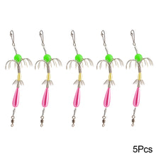Load image into Gallery viewer, 1/5/10Pcs Squid Hook Squid Jigs Sea Fishing Octopus Hook Luminous Squid Umbrella Hook Fishing Lure Calamary Bait Catcher
