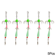 Load image into Gallery viewer, 1/5/10Pcs Squid Hook Squid Jigs Sea Fishing Octopus Hook Luminous Squid Umbrella Hook Fishing Lure Calamary Bait Catcher
