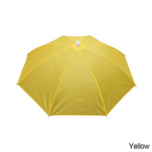 Load image into Gallery viewer, 55cm Portable Rain Umbrella Hat Foldable Outdoor Fishing Anti-Sun Waterproof Umbrella Camping Head Cap Beach Head Hats
