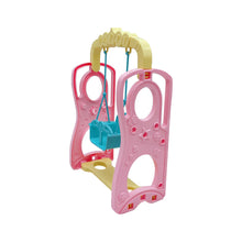 Load image into Gallery viewer, Macaron Color Swing &amp;Slippery Slide Set for Kid Doll Kids Pretand Play Toys Girls Gifts Accessories
