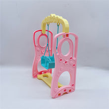 Load image into Gallery viewer, Macaron Color Swing &amp;Slippery Slide Set for Kid Doll Kids Pretand Play Toys Girls Gifts Accessories
