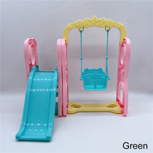 Load image into Gallery viewer, Macaron Color Swing &amp;Slippery Slide Set for Kid Doll Kids Pretand Play Toys Girls Gifts Accessories

