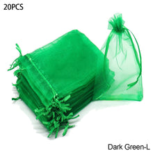 Load image into Gallery viewer, 20PCS Grape Fruit Protection Bags Garden Drawstring Netting Mesh Bags Anti-Bird For Plant Fruit Trees Organza Bags
